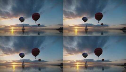 4K热气球高清在线视频素材下载