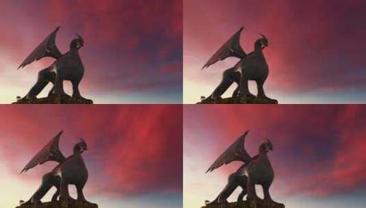 龙 翼龙 恐龙 神兽 神话 cg 三维高清在线视频素材下载