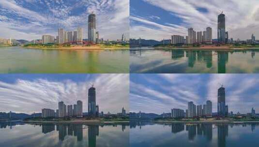 宜宾南岸 华侨城 长江大桥 延时摄影 4K高清高清在线视频素材下载