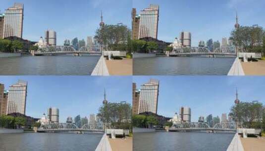 上海封城中的外滩一角高清在线视频素材下载