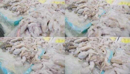 海鲜 食材 美味  菜场 海鲜 贝壳  虾  鱼高清在线视频素材下载