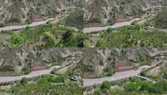航拍山西忻州雁门关旅游景区4K50帧 航拍高清在线视频素材下载