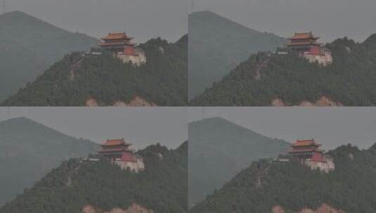 洛阳灵山寺大气宫殿航拍高清在线视频素材下载