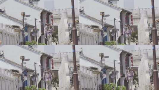 【空镜】4k江南生活-古镇小巷-磨刀匠背影高清在线视频素材下载