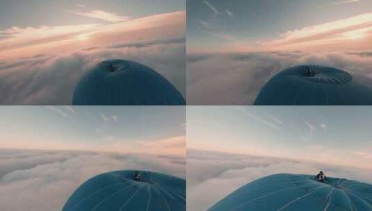 热气球跳伞fpv拍摄片段 5.4k50帧高清在线视频素材下载