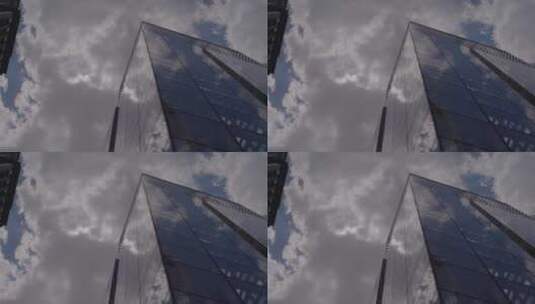 多云天气下的高层建筑高清在线视频素材下载
