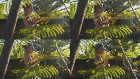 灌木林瑜伽女人高清在线视频素材下载
