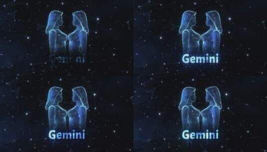 双子座Gemini高清在线视频素材下载