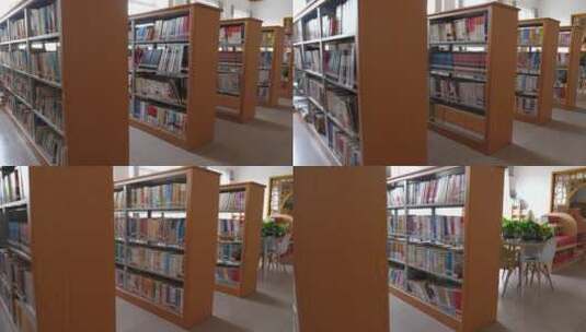 阅览室书架高清在线视频素材下载