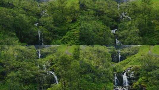 山间流水的小瀑布高清在线视频素材下载