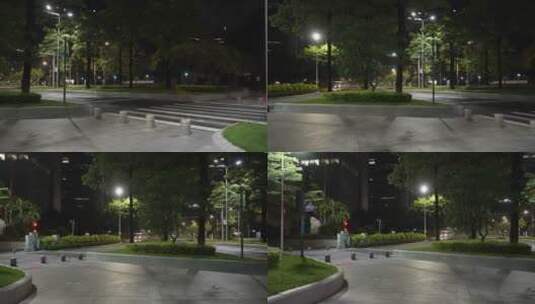 广州街景夜景高清在线视频素材下载