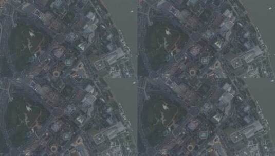 上海陆家嘴建筑群俯拍高清在线视频素材下载