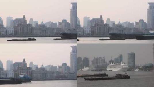 长江航运-上海黄浦江上的采砂船高清在线视频素材下载