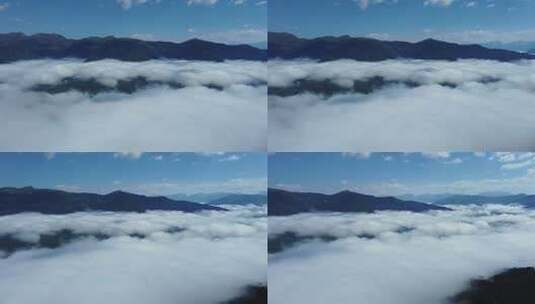奥地利阿尔卑斯山清晨的浓密云层高清在线视频素材下载