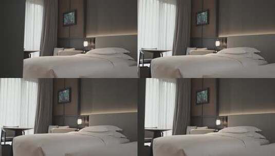 酒店内客房标准间高清在线视频素材下载