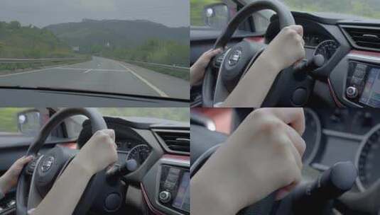 2023司机驾驶汽车高速行驶合集高清在线视频素材下载