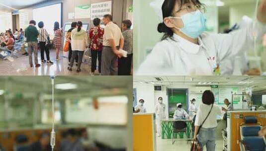 1705 医院空镜护士医院门诊口罩发热流感高清在线视频素材下载