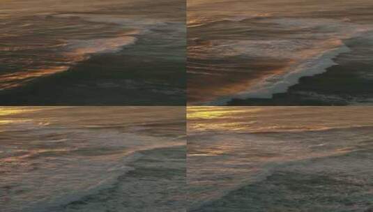 夕阳下的海边风景高清在线视频素材下载