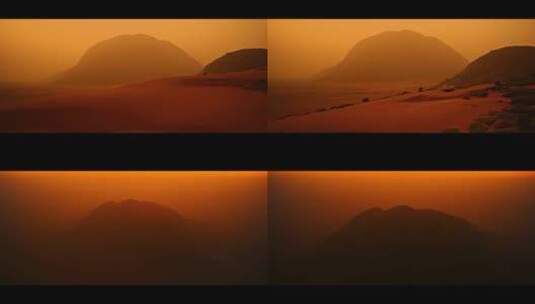 FPV穿越机无人机航拍沙漠沙丘阳光日落晚霞高清在线视频素材下载