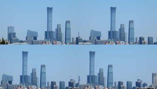 北京国贸建筑群商业中心大楼高清在线视频素材下载