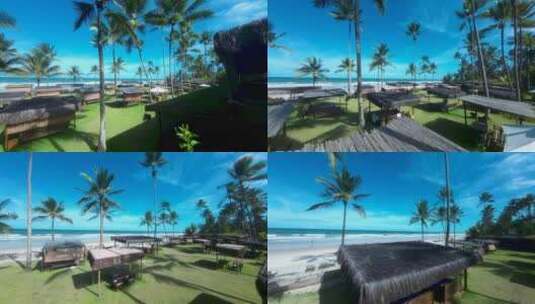 巴伊亚巴西伊塔卡雷海滩俱乐部。旅游景观。高清在线视频素材下载