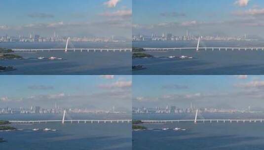 4K航拍深圳大桥高清在线视频素材下载