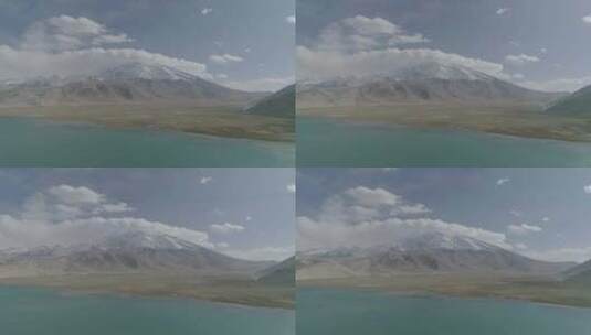 新疆雪山湖泊蓝天白云山川河流自然风光高清在线视频素材下载