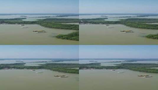 山东济南太白湖竖屏航拍高清在线视频素材下载