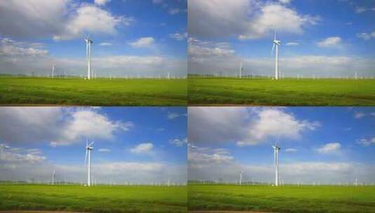 草原风力发电厂航拍高清在线视频素材下载