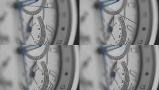 手表时钟指针秒针微距特写高清在线视频素材下载