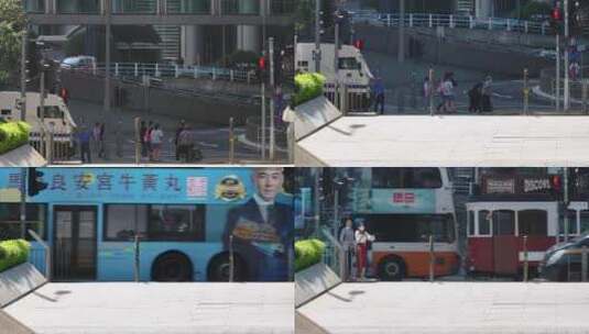 香港中环过马路行人高清在线视频素材下载