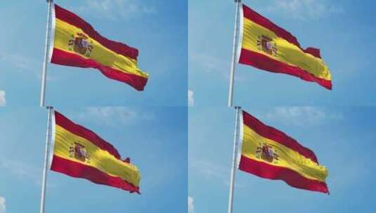 西班牙现实主义旗帜高清在线视频素材下载