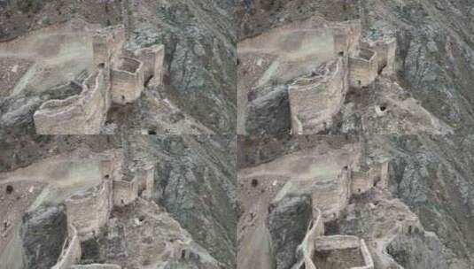 空中古堡遗址高清在线视频素材下载