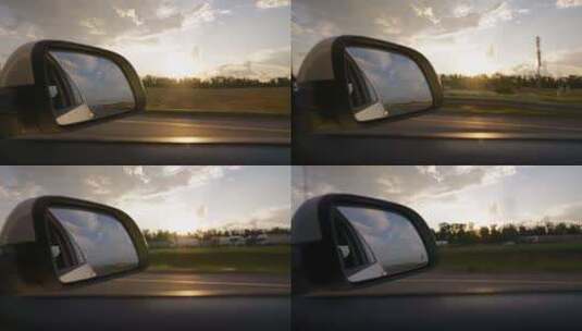 开车 车窗外的风景高清在线视频素材下载