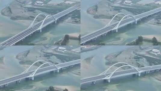冯家江大桥航拍高清在线视频素材下载
