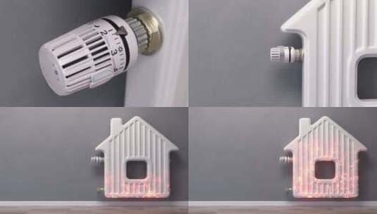 改变热量水平为最高和加热的家庭加热散热器高清在线视频素材下载