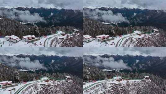 4K航拍西藏林芝鲁朗风景区高清在线视频素材下载