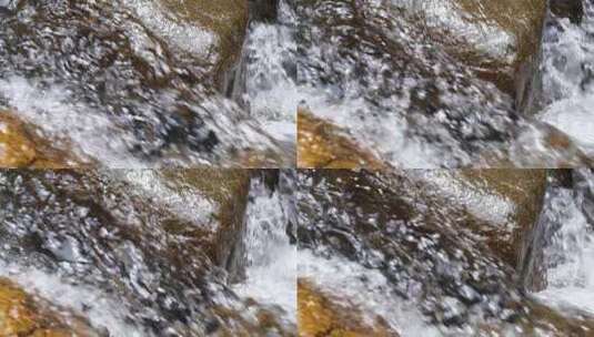 河边流水河流小溪流体液体水流美景大自然唯高清在线视频素材下载