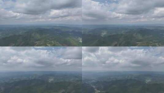 贵州清镇蓝天白云航拍高清在线视频素材下载