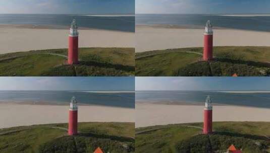 日落时的德克塞尔灯塔荷兰荷兰岛夏季的德克高清在线视频素材下载