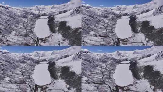 中国西藏那曲市萨普神山高原雪山航拍全景高清在线视频素材下载