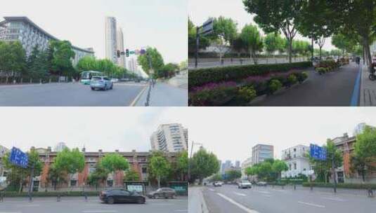 湖北武汉沿江大道城市街道公路道路交通路况高清在线视频素材下载