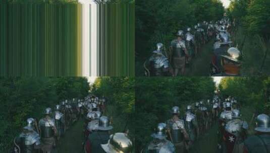 行军，步行行军，盾牌，罗马帝国高清在线视频素材下载