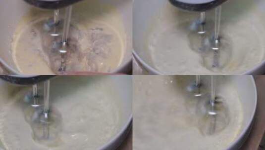 淡奶油打蛋器打发奶油做蛋糕西点高清在线视频素材下载