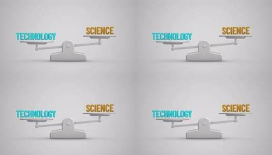 技术与科学平衡比例循环动画高清在线视频素材下载