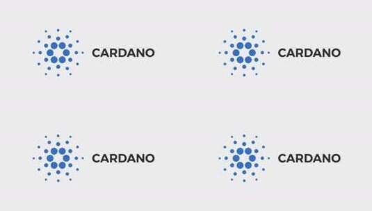 卡尔达诺符号ADA区块链加密货币动画。数高清在线视频素材下载