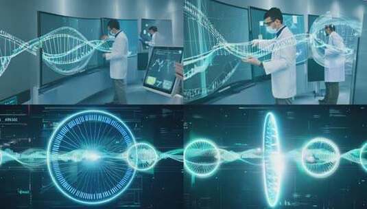 数字DNA基因代码编码大数据高清在线视频素材下载