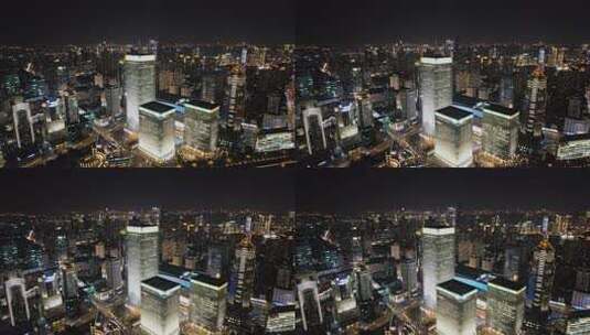 支付宝大厦夜景高清在线视频素材下载