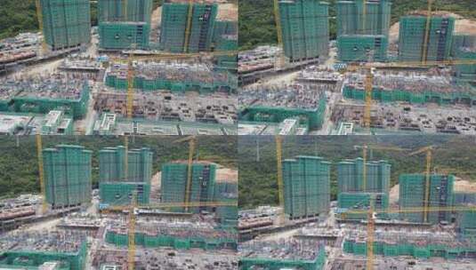 房地产建筑工地俯瞰高清在线视频素材下载
