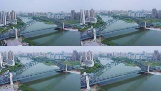 武汉市汉江湾桥高清在线视频素材下载